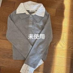 REDYAZEL レース襟付き 長袖ニット グレーのサムネイル