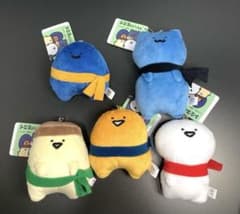 お文具といっしょボールチェーン付き ぬいぐるみマスコット 全5種セット