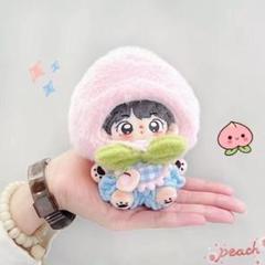 タオ　新品未使用桃色グラデぬい服　ピンク　クリーム　裏地あり ぬいぐるみ服 ぬいぐるみ服 10cm 着せ替え ピンク もも 桃色 ぬい活 ぬい撮り