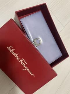 Salvatore Ferragamo 長財布 薄紫色/青色ガンチーニ