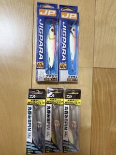ジグパラ60g40g&丸呑みSPIN48g 5本セットのサムネイル