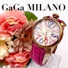 501 新品電池 ガガミラノ マヌアーレ 40 腕時計 クォーツ 純正ベルト