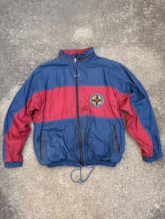90's ナイロンジャケット 赤／紺のサムネイル