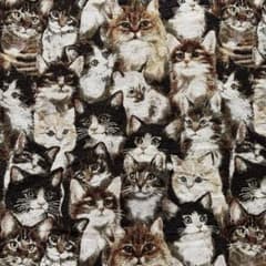 【大人気】ゴブラン織り 生地 猫柄 ジャカード織り ハンドメイド用1mカット売りのサムネイル