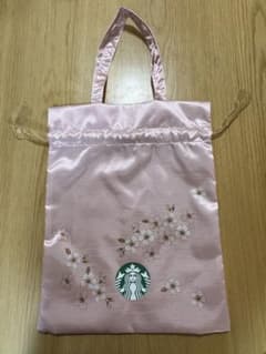 (値下げ中)スターバックス　ショルダーバック　巾着型　マチ有りのサムネイル