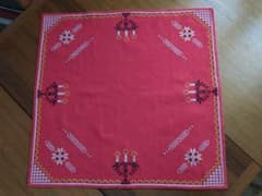 スウェーデン 北欧 クリスマス テーブルクロス ヴィンテージ 赤