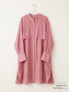 ✴︎GWセール【新品】ピンク シャツワンピース 長袖のサムネイル