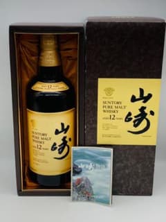 [未開封] サントリーピュアモルトウイスキー山崎12年 旧ボトル 箱付きのサムネイル