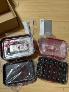 BRUNO コンパクトホットプレート セラミックコート鍋セット レッドのサムネイル