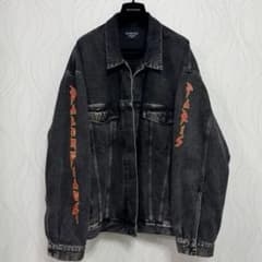 BALENCIAGA サイズ1 22ssメタルロゴウォッシュド デニムジャケットのサムネイル