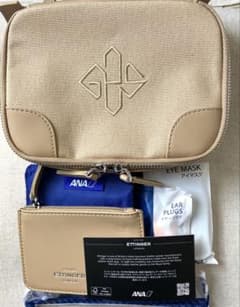ANA ファーストクラスアメニティ Ettinger ポーチセ ット ANA 全日空 ファーストクラス アメニティポーチ ETTINGER ベージュ