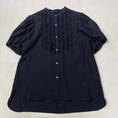 美品 THE CLASSE DoCLASSE ソフトスラブフロントフリルブラウス - メルカリ