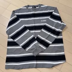 XLARGE ボーダー ロングスリーブ Tシャツ グレー XLのサムネイル