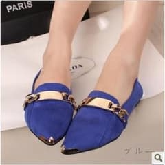 【大人気商品】チェーン飾り付きフラットパンプス全3色★のサムネイル