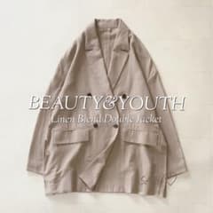 定価23100円 B&Y ユナイテッドアローズ リネンブレンドダブルジャケットM 定価23100円 B&Y ユナイテッドアローズ リネンブレンドダブル