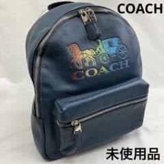 未使用】COACH バッグパックレザーリュック レインボーグリッターロゴ 