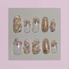 パステルフラワー ネイルチップのサムネイル
