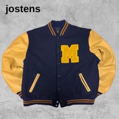 jostens スタジャン レザー XL 短丈 ビンテージレザー レザー袖 - メルカリ