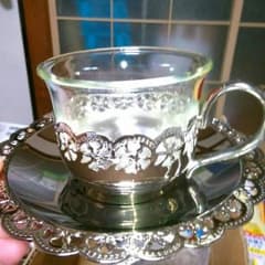 昭和レトロ JAPAN SILVER 製造  ティー カップ 皿 セットのサムネイル