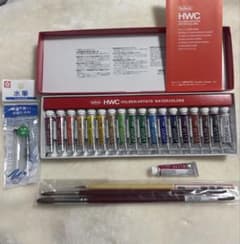 ホルベイン 透明水彩絵具 18色セット 新品未使用 画筆付き 絵の具 セット売りのサムネイル