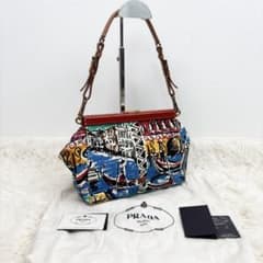 希少】 PRADA CANAPA VENEZIA がま口ワンショルダーバッグ - メルカリ