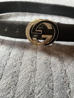 GUCCI ダブルGロゴ ベルト 黒のサムネイル