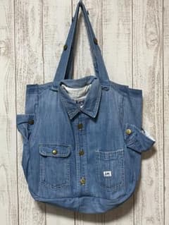 ダンガリー　デニム　リメイク　トートバック　エコバックのサムネイル