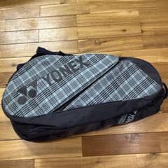 YONEX チェック柄 ラケットバッグ ダークブルーのサムネイル
