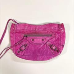 BALENCIAGA Archive Mini Clutch Bag, Azalea Color