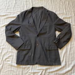 UNIQLO テーラードジャケット グレー チェック柄 メンズ Lサイズ