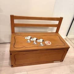 KOSUGA コスガ家具SNOOPY スヌーピー ビンテージ 木製ベンチ 収納付