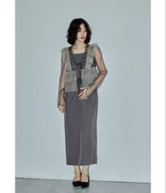 定価1.6万✨️et.UNiVER 2wayフリルベストペンシルドレス ブラックM et. UNiVER フリルベスト ペンシル ドレス Iライン 結婚式 M - メルカリ