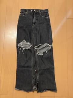 LAGUA GEM ダメージデニムパンツ ブラックのサムネイル