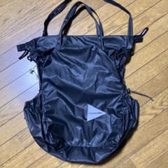 and wander アンドワンダー トートバッグ ブラック