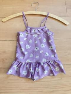 女の子用 ワンピース水着 花柄 90cmのサムネイル