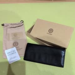 【美品】GANZO 長財布 レザー ブラック WGAN 50A 付属品完備 箱付のサムネイル