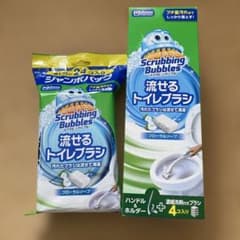 スクラビングバブル 流せるトイレブラシ 本体＋替えブラシ24個 - 3