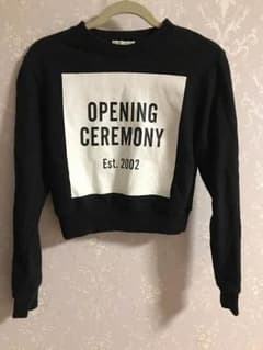 値下げ！opening ceremony クロップ丈 ロゴスウェットシャツのサムネイル