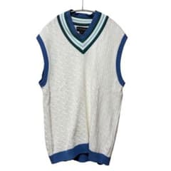 N-785 ブルックスブラザーズ ケーブルニットベスト スーピマコットン