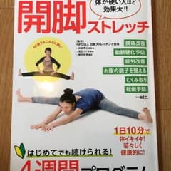 腰痛改善 開脚ストレッチ 4週間プログラム 本のサムネイル