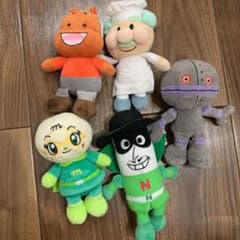 カバお、ジャムおじさん、メロンパンナちゃん、ナガネギマン、だだんだん ぬいぐるみのサムネイル