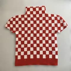 イッセイミヤケ me プリーツ トップス 半袖 Tシャツ カットソー 格子柄