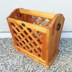 マドリッドコレクション 木製 マガジンラック 小物入れ - メルカリ