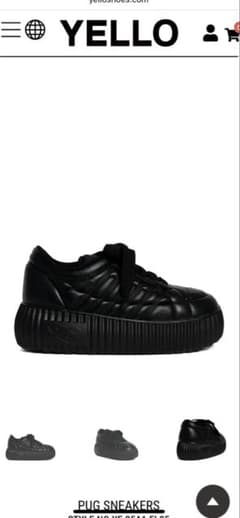 YELLO PUG SNEAKERS ブラック Mサイズ 新品・未使用 - メルカリ