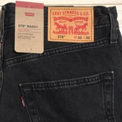 Levi's 578 W32 L32 バギー ブラック リーバイス 黒デニムのサムネイル