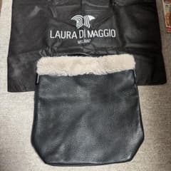 LAURA DI MAGGIO ハンドバッグ ファー付き イタリア製