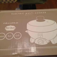 【なたでここ様専用】POT DUO 一人用電気鍋 レシピ本付きのサムネイル