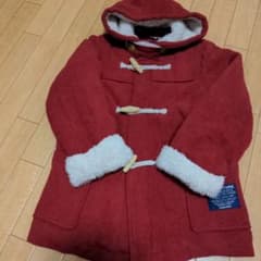 ダッフルコート130 　レッド　美品のサムネイル