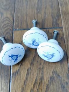 【雑貨】陶器製 花柄取っ手 3個セットのサムネイル