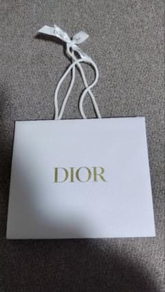 DIOR ディオール ショッパー 紙袋 リボン付き ホワイト ゴールド